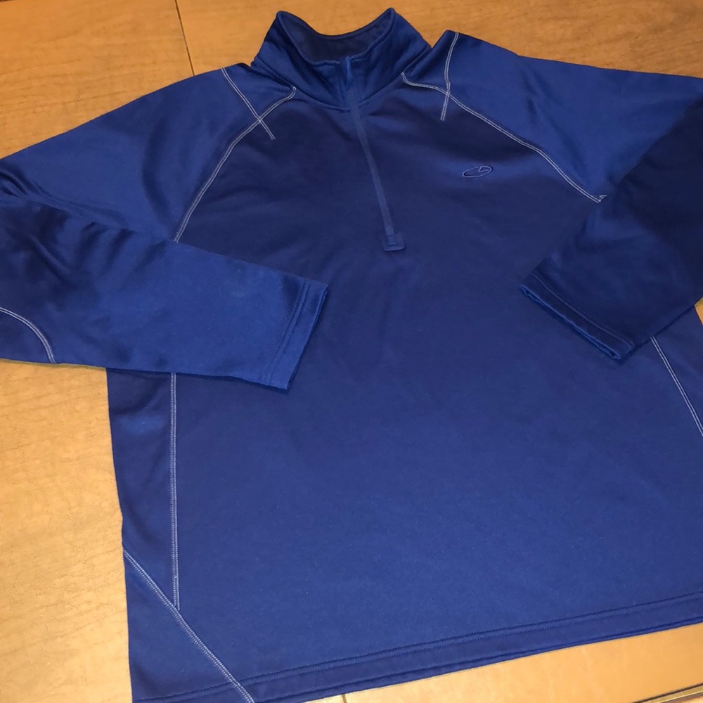 CHAMPION Blue Pullover 1/4 Zip Sweatshirt XL